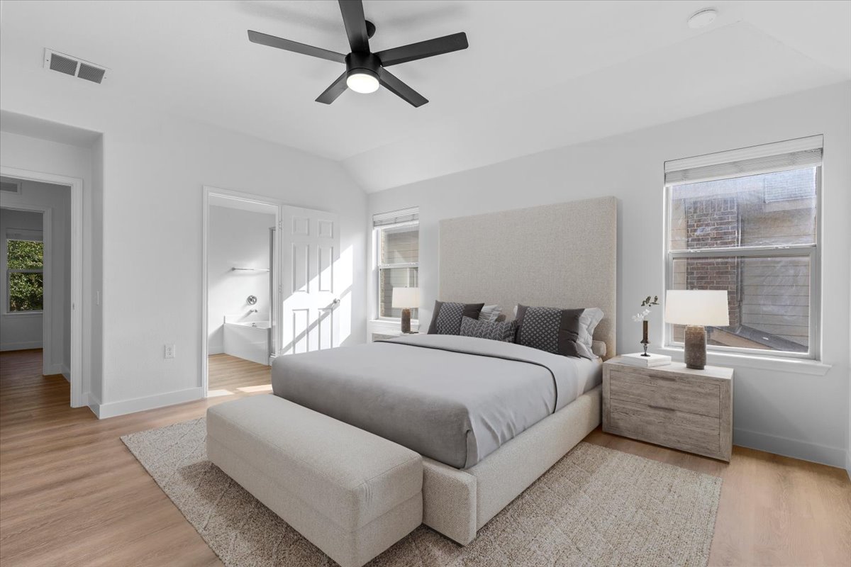 5940 Silver Screen Drive Austin, TX 78747 - Photo 3 of 17 Primary suite with digital staging to highlight all it's potential!