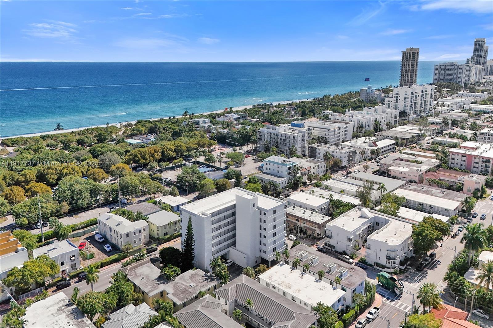 8000 Harding Avenue, Unit 7F Miami Beach, FL 33141 - Photo 29 of 46 an aerial view of a city with ocean view in back