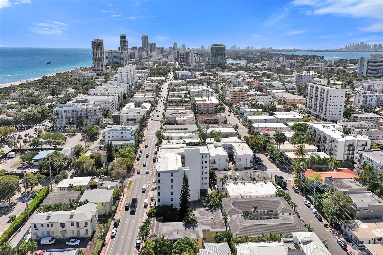 8000 Harding Avenue, Unit 7F Miami Beach, FL 33141 - Photo 34 of 46 an aerial view of a city with lots of residential buildings
