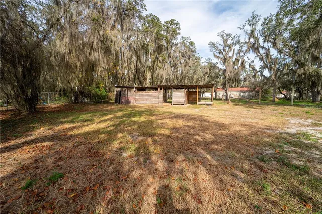 a view of yard with trees