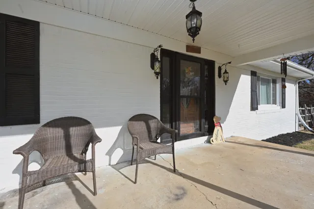a view of dining room with wooden floor