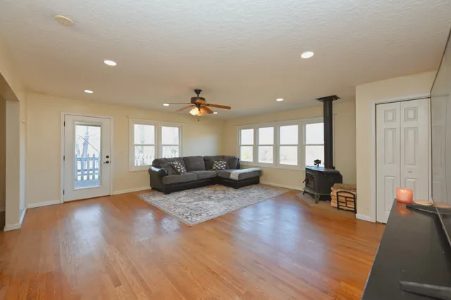 a view of a open space with green space