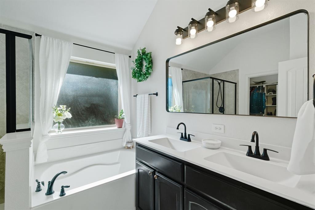 104 Candis Court Springtown, TX 76082 - Photo 20 of 40 a bathroom with a sink and a mirror