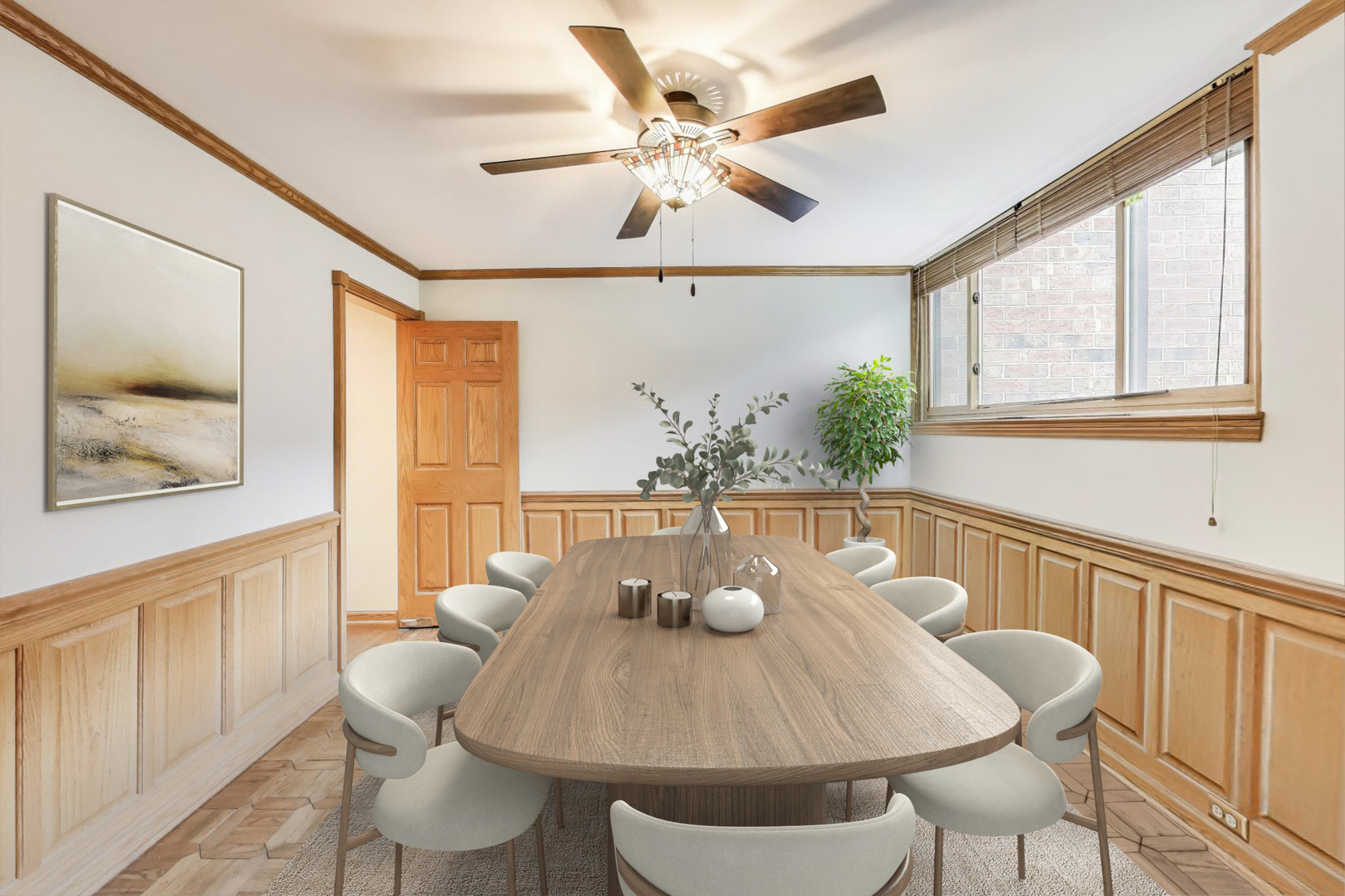 821 South Racine Avenue, Unit D Chicago, IL 60607 - Photo 3 of 14 a view of a dining room with furniture window and wooden floor