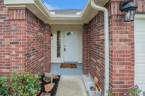 a view of brick walls of the building