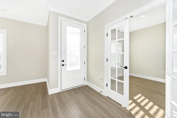 a view of wooden floor in a room