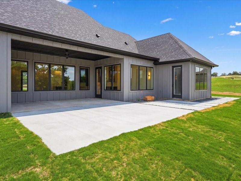 275 Latigo Way Weatherford, TX 76088 - Photo 34 of 39 EXTENDED PATIO WITH CUSTOM CONCRETE STEPS TO THE FLEX ROOM
