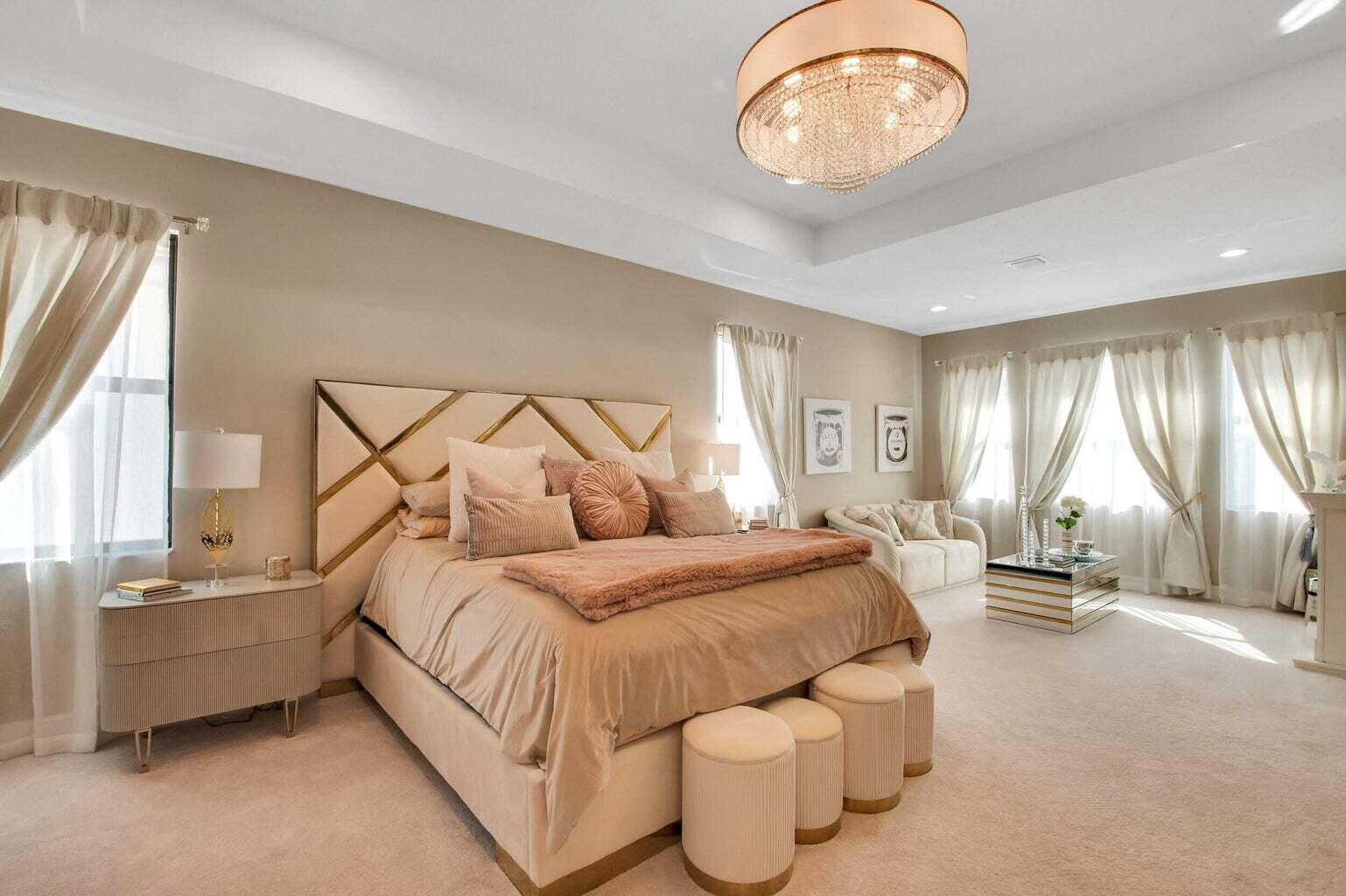 9016 Chauvet Way Boca Raton, FL 33496 - Photo 38 of 79 a spacious bedroom with a bed and a large window