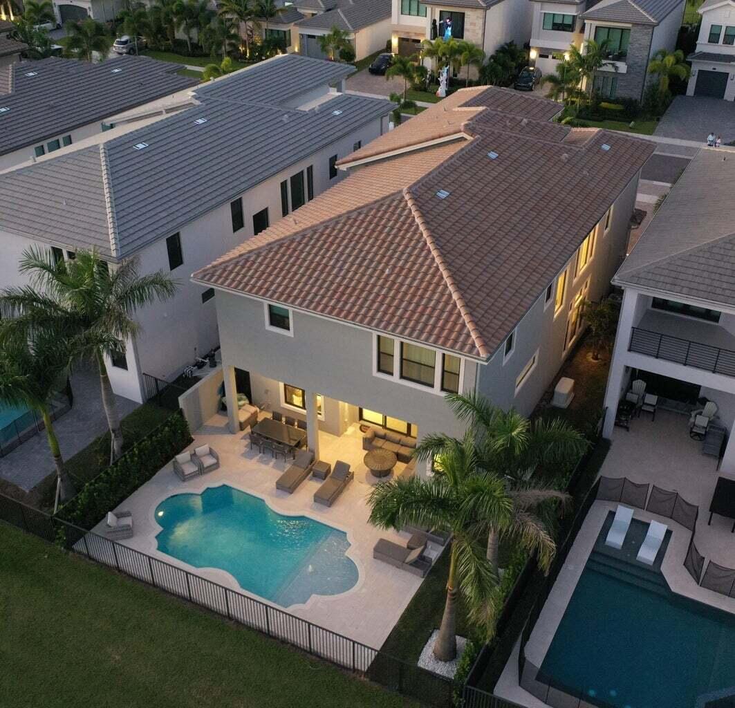 9016 Chauvet Way Boca Raton, FL 33496 - Photo 73 of 79 an aerial view of a house with garden space and street view