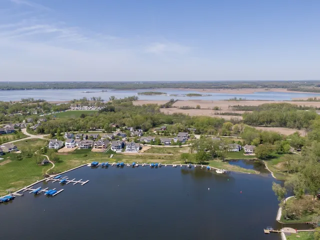 an aerial view of multiple house