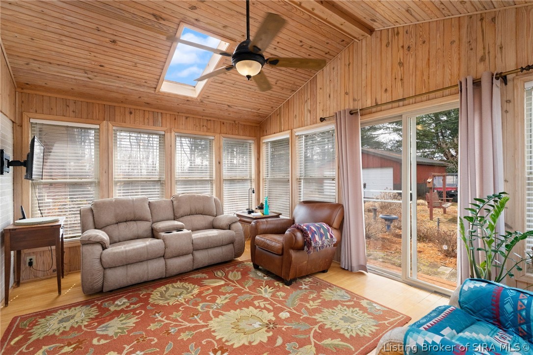 14809 North Martin Mathis Road Northeast Palmyra, IN 47164 - Photo 5 of 67 Enclosed sunroom overlooking garden area!