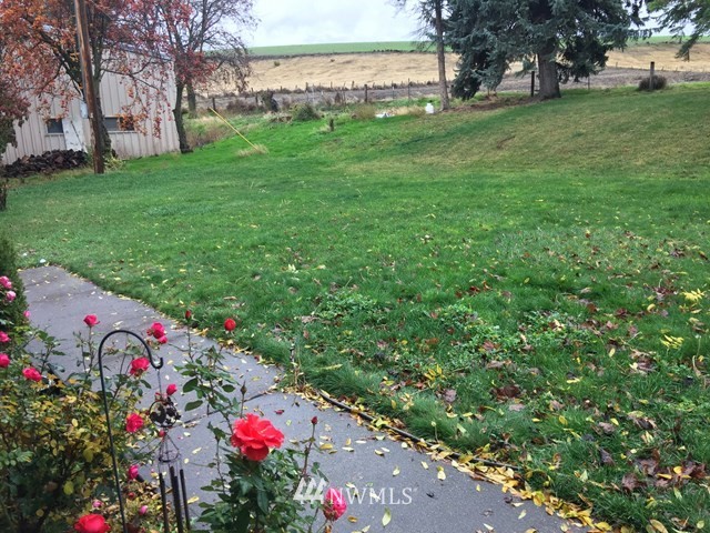 245 Messner Road Dayton, WA 99328 - Photo 27 of 30 a backyard of a house with lots of green space and fountain