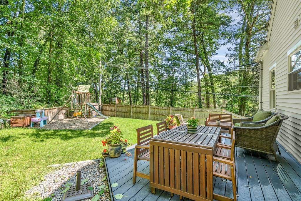 239 Sudbury Road Stow, MA 01775 - Photo 23 of 31 a view of a chairs and table on the wooden deck