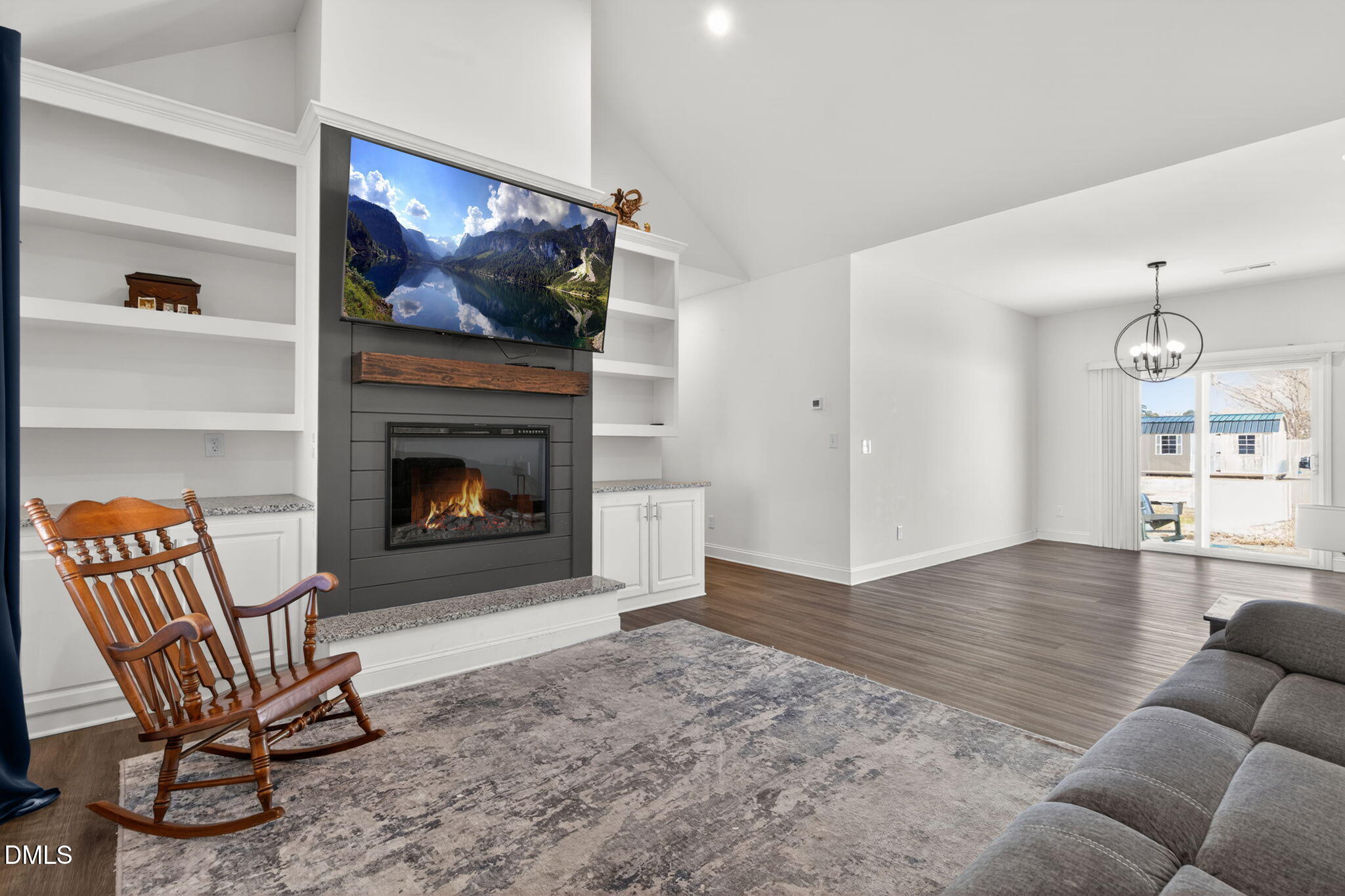 9084 Byron Court Bailey, NC 27807 - Photo 5 of 40 a living room with furniture and a fireplace