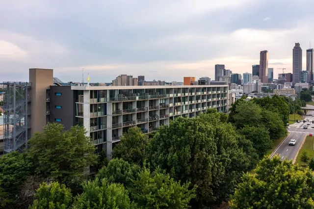 a view of a large building
