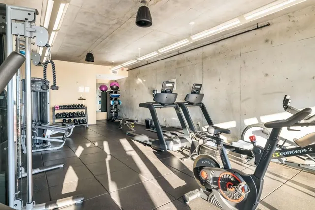 a view of a building with a garden