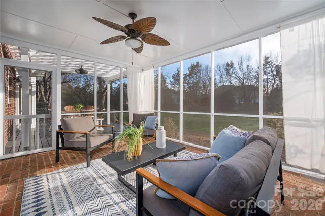 a view of a livingroom with furniture