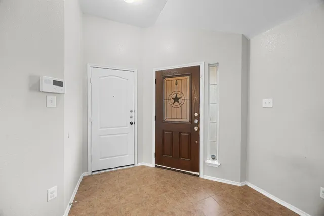 an empty room with closet