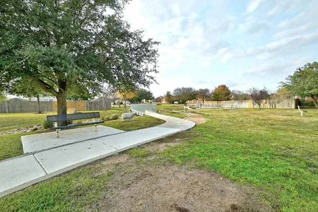 a view of a lake with houses
