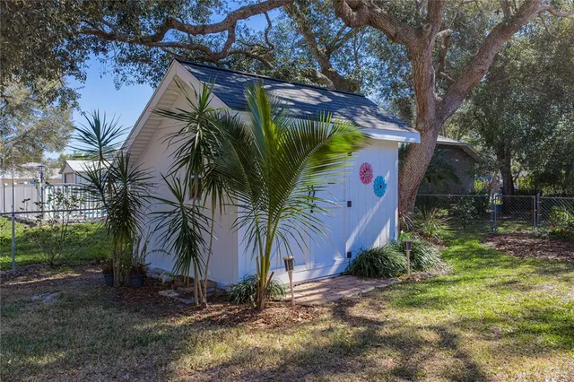 a view of a yard covered with snow