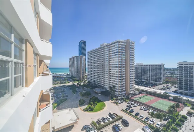 a view of city from balcony