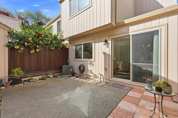a backyard of a house
