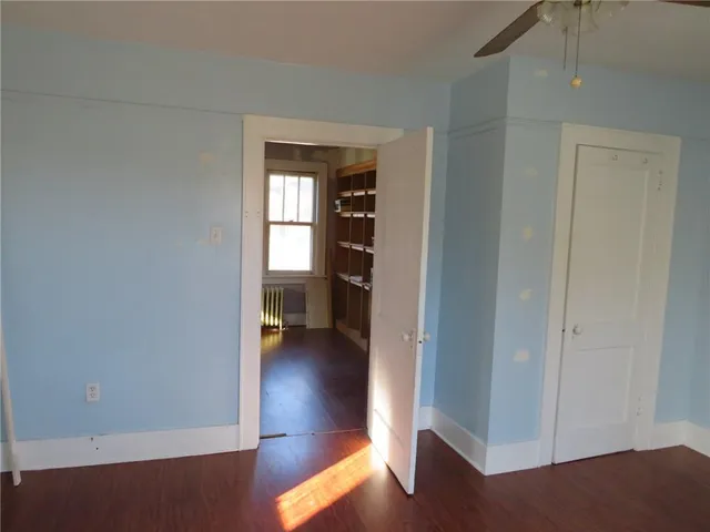 an empty room with a window