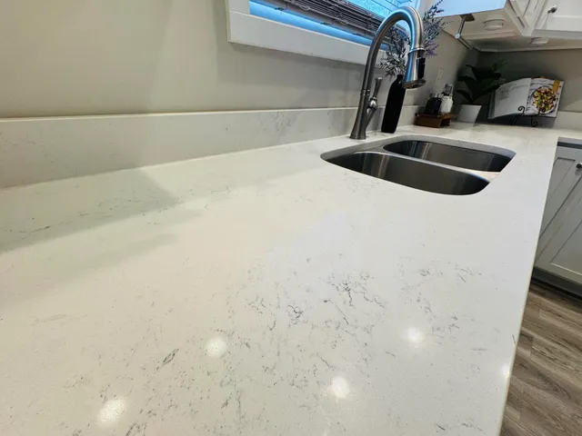 a close view of sink