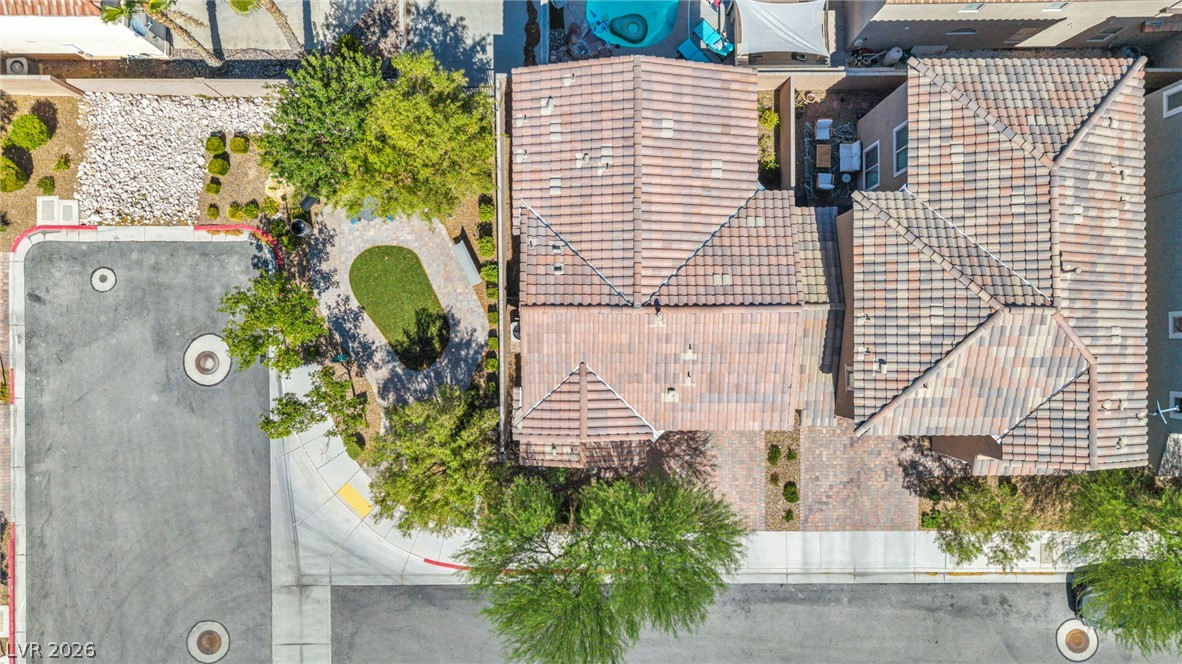 5014 Fiery Sky Ridge Street Las Vegas, NV 89148 - Photo 19 of 21 An aerial perspective reveals a well-maintained property.