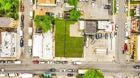 a view of a buildings with street
