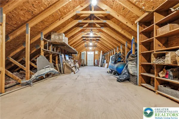 a view of a room with storage