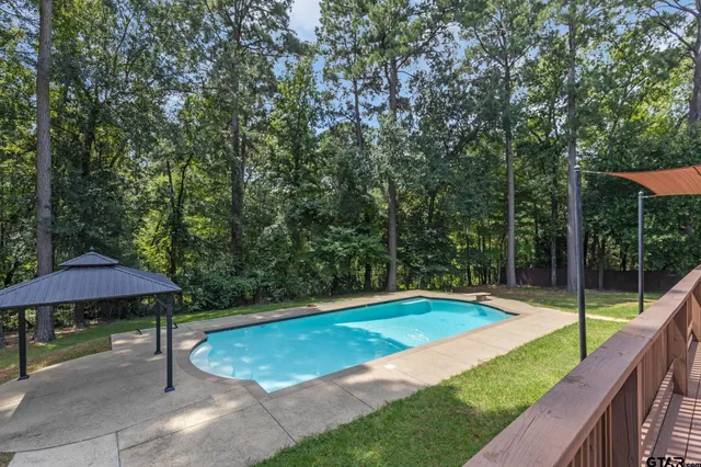 a view of a backyard