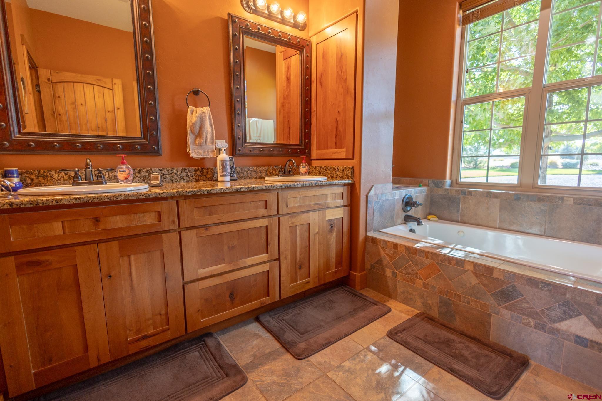 9550 High Mesa Road Olathe, CO 81425 - Photo 14 of 43 a bathroom with a tub sink and mirror