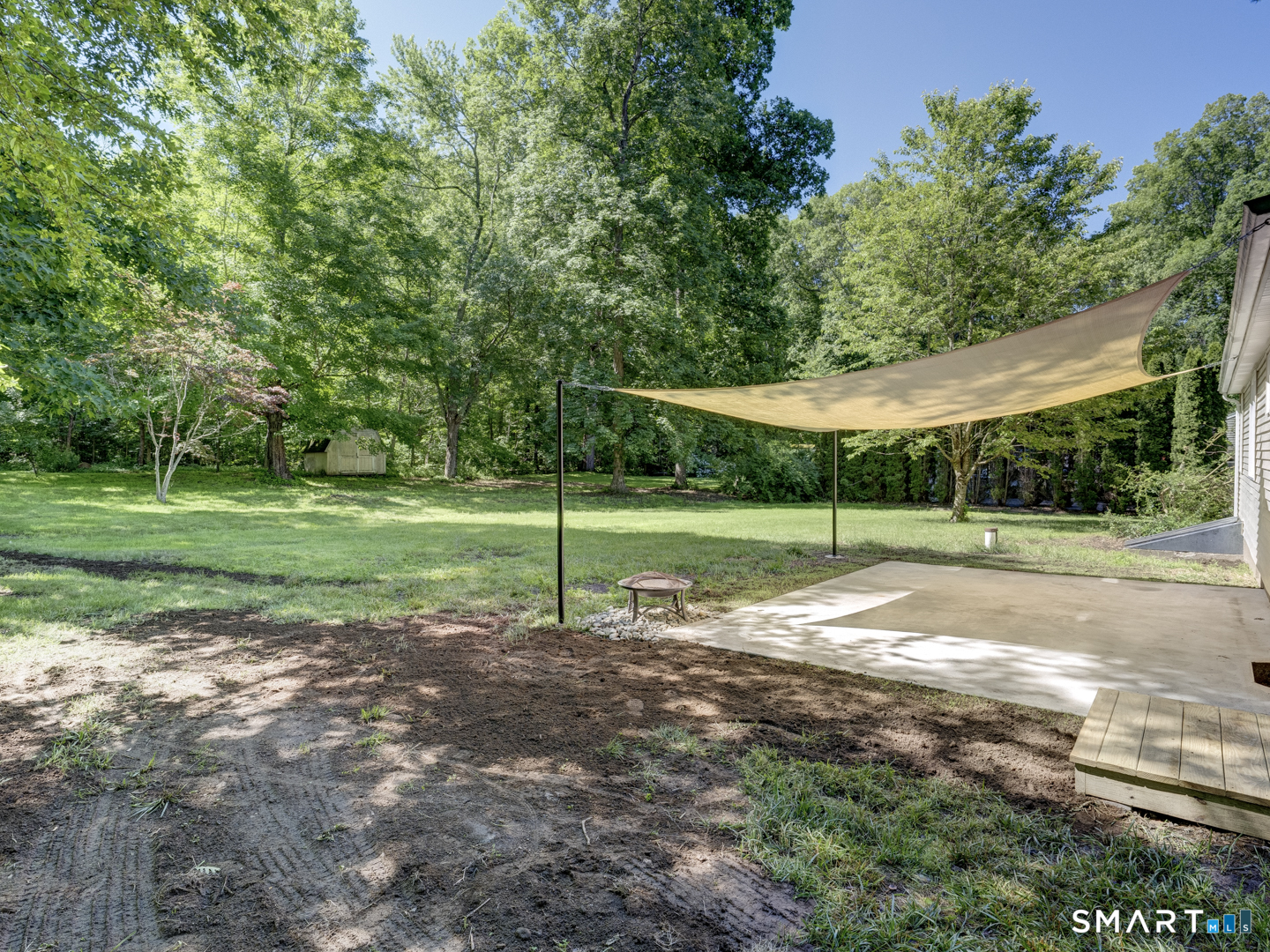 70 Doubleday Road Columbia, CT 06237 - Photo 4 of 39 New Patio with Shade Sail, enjoy sitting here every day