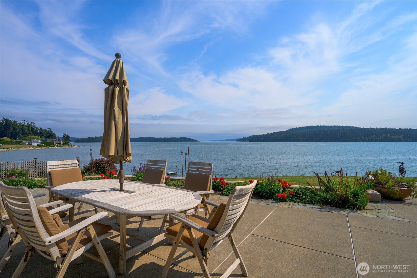 15283 Gibralter Road Anacortes, WA 98221 - Photo 5 of 40 a view of a terrace with furniture and stove