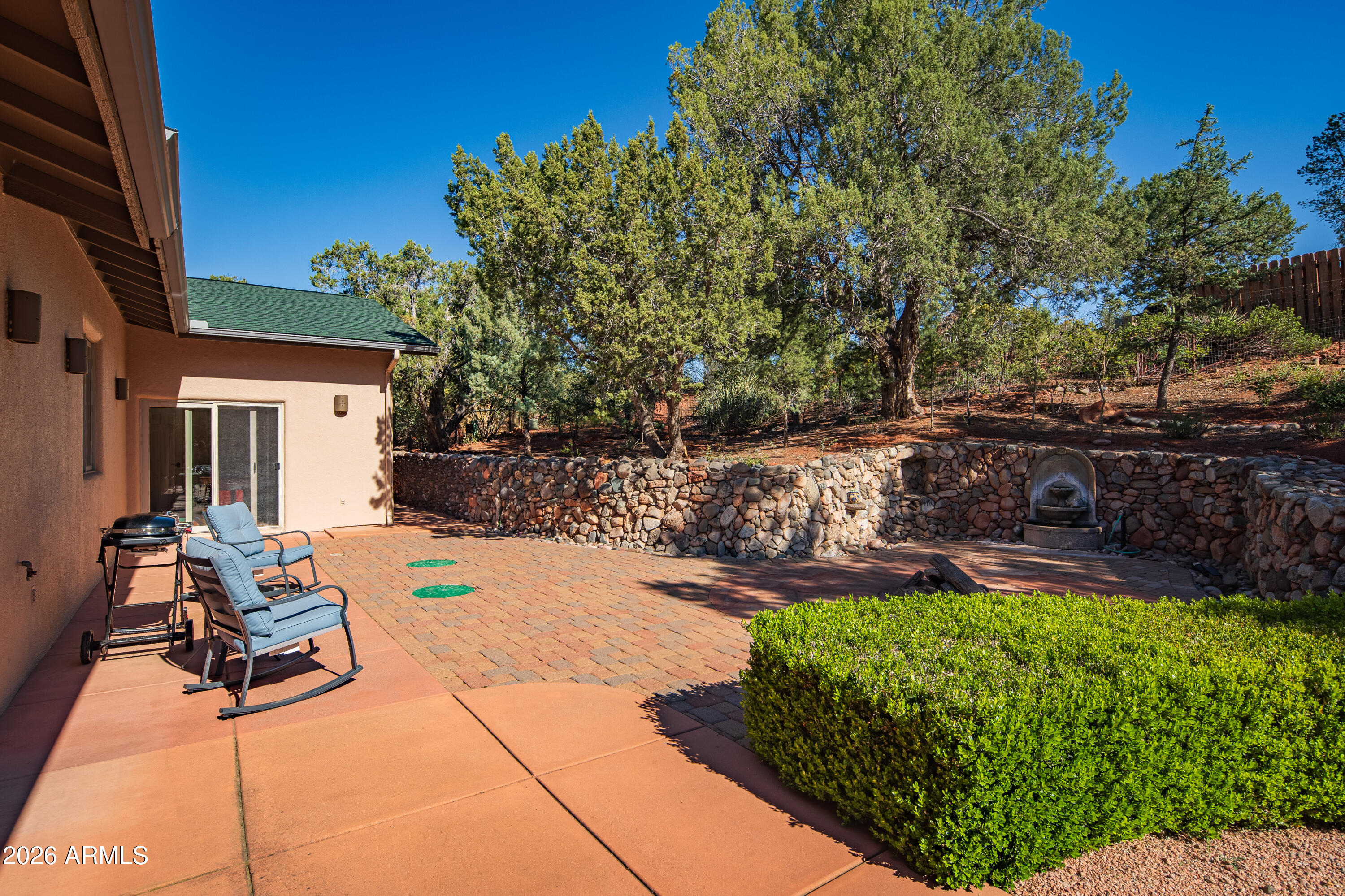190 Morgan Road Sedona, AZ 86336 - Photo 18 of 51 BackYard Grilling Area and Firepit