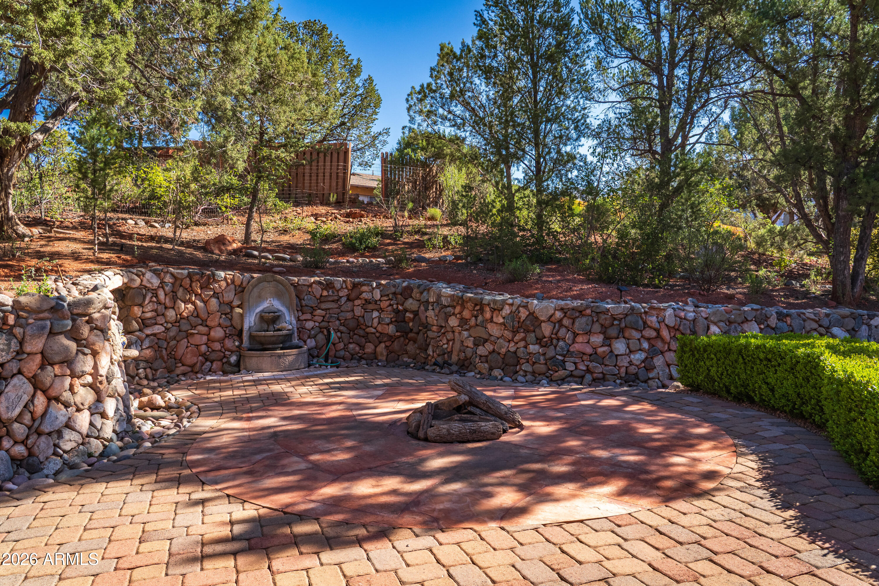 190 Morgan Road Sedona, AZ 86336 - Photo 21 of 51 Water Feature and Gas Firepit