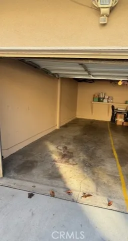 a view of a garage