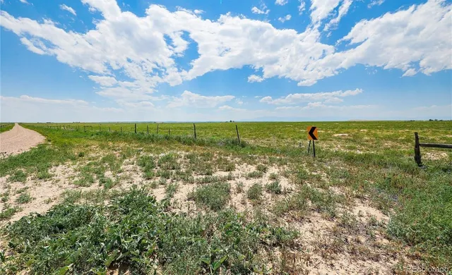a view of an ocean and a yard