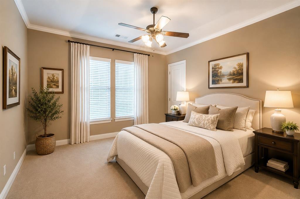 2726 Country Club Road Pantego, TX 76013 - Photo 18 of 23 a bedroom with a bed and a large window
