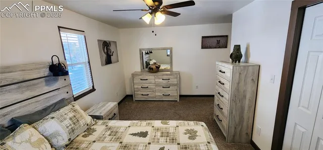 a view of a hallway with a bedroom