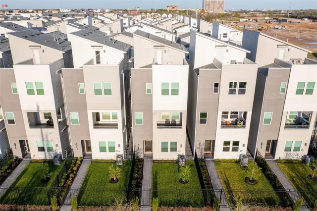 a view of a city with tall buildings