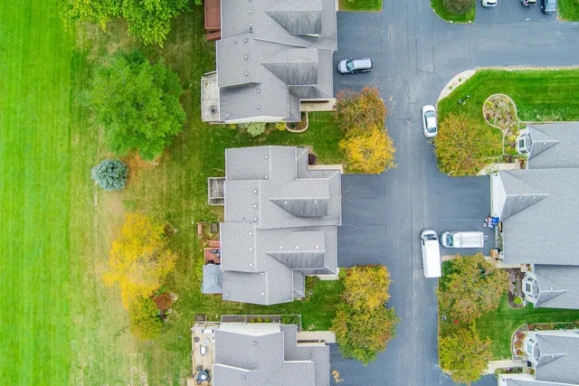 a view of garden with deck having patio