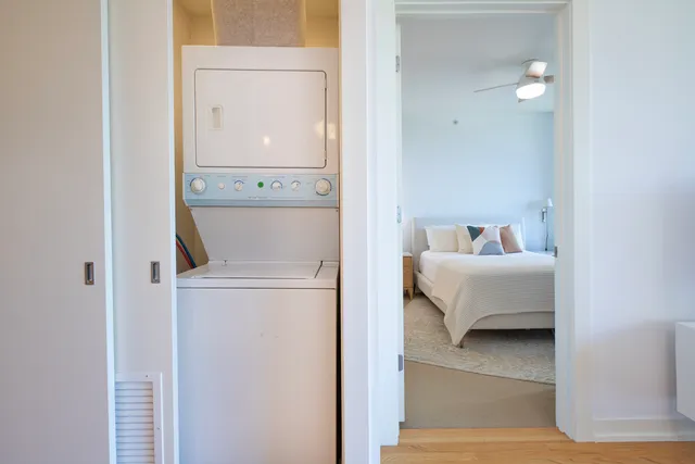 a utility room with a washer and dryer