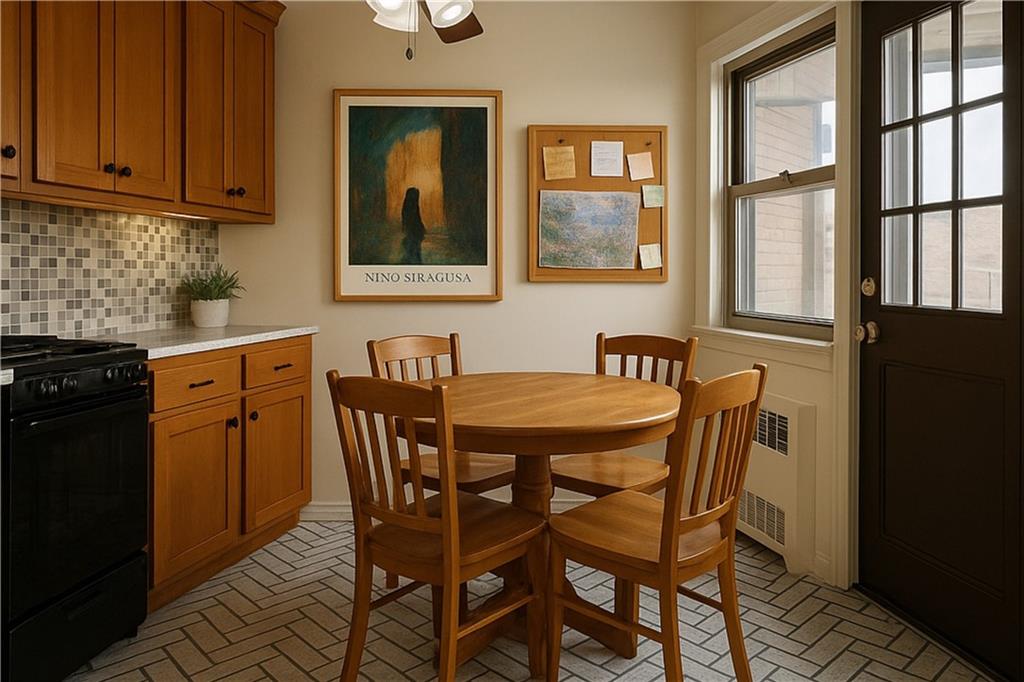 2475 West 16th Street, Unit 18G Brooklyn, NY 11214 - Photo 7 of 15 a dining room with furniture and window