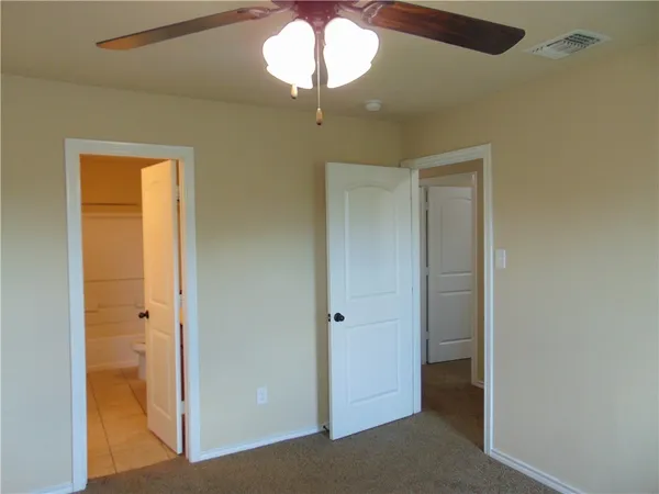 an empty room that has a window