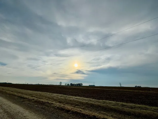a view of a lake with a big yard