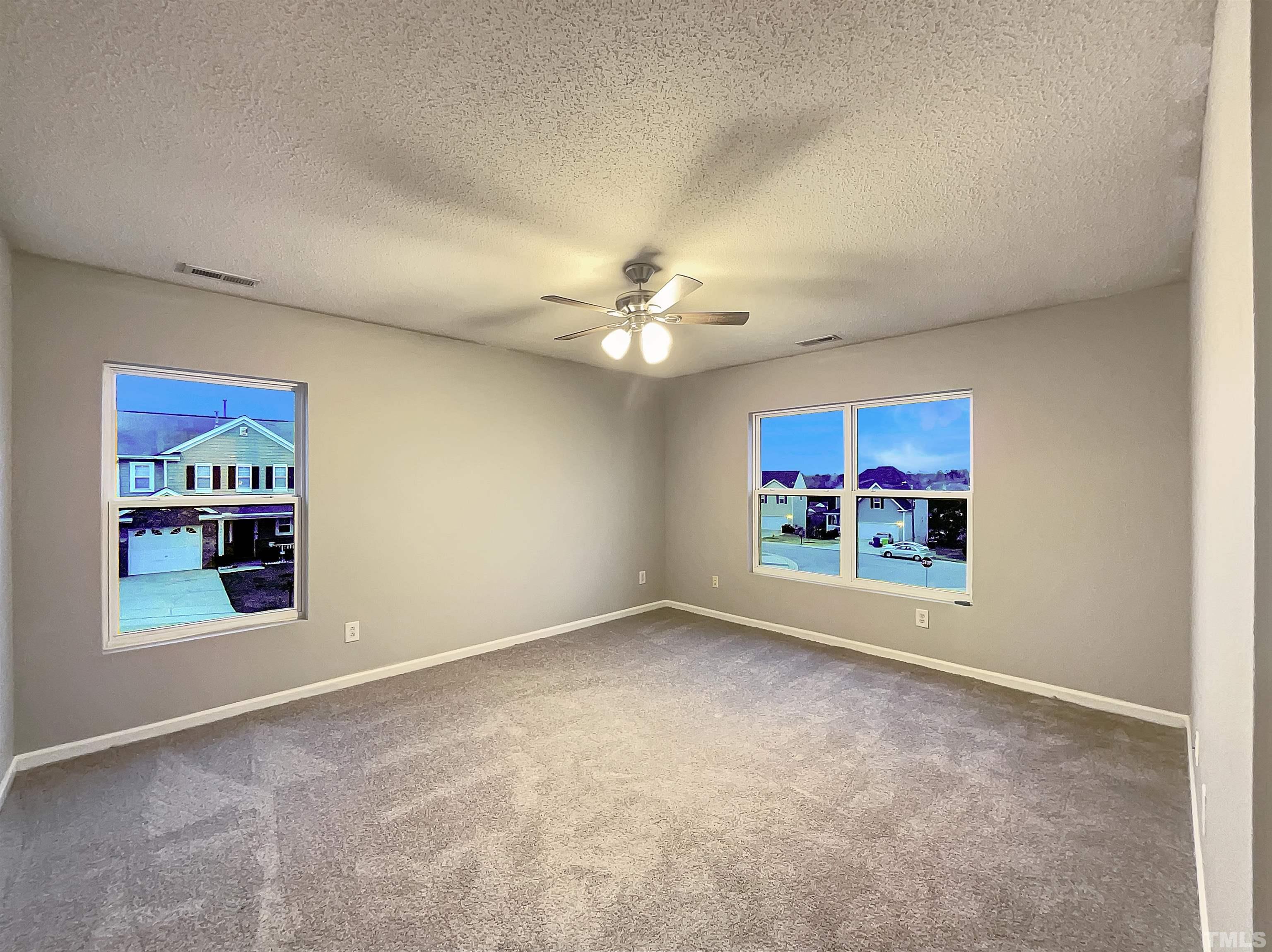 6036 Namozine Court Raleigh, NC 27610 - Photo 17 of 19 an empty room with windows and ceiling fan