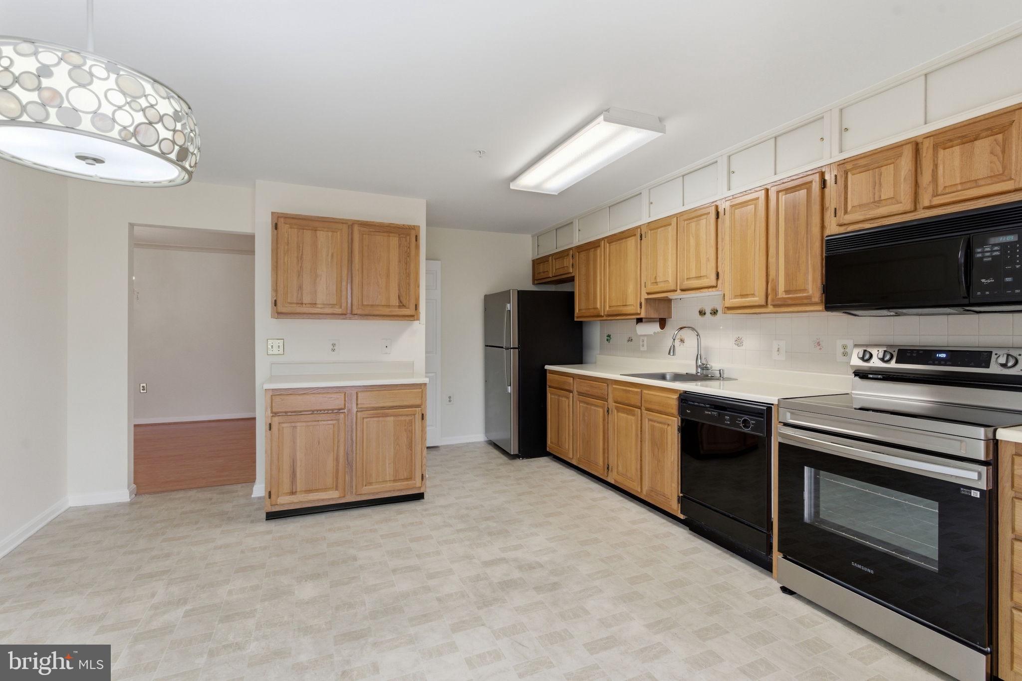 3901 Darleigh Road, Unit 3G Baltimore, MD 21236 - Photo 10 of 41 a kitchen with a stove a sink and a microwave