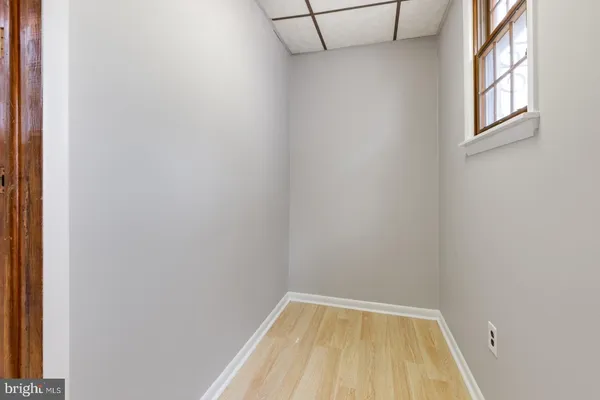 a view of a small space with window